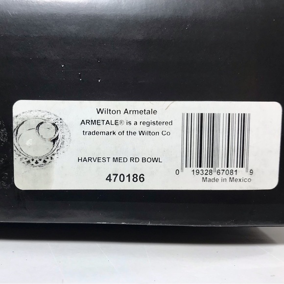 WILTON ARMETALE Harvest Chip & Dip Bowl Medium #470186 Aluminum Serveware NWT - Picture 8 of 12